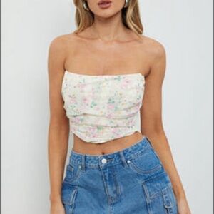 Fashion Nova Floral Corset Top